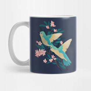 Humming Birds and Floral Vine Mug